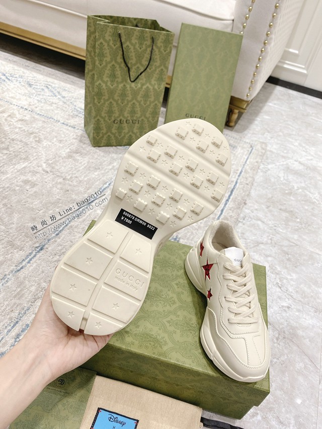 gucci古馳情侶款老爹鞋 市面最高端老爹鞋 gucci男女同款休閒運動鞋 dx3311